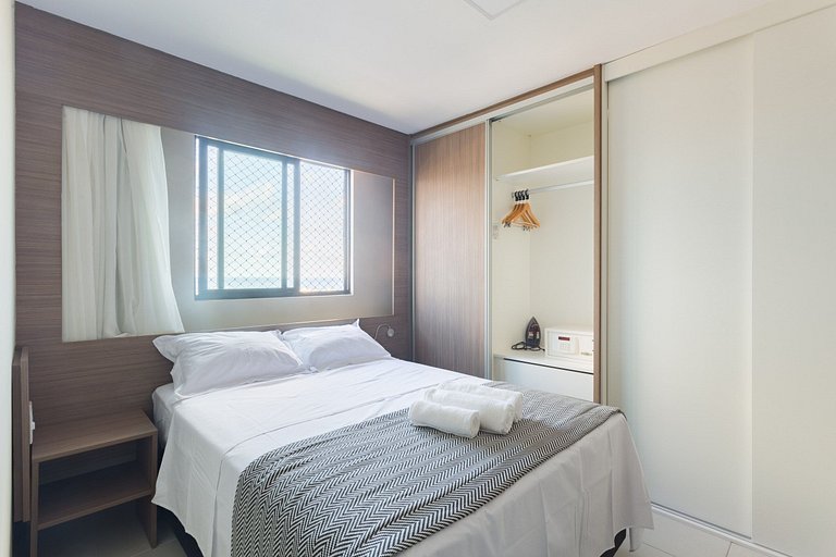 Luxuoso Flat de 2 qts ao lado do CASV e do Riomar