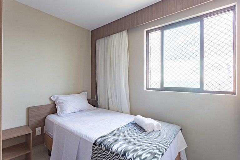 Luxuoso Flat de 2 qts ao lado do CASV e do Riomar