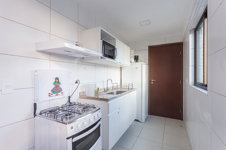 Luxuoso Flat de 2 qts ao lado do CASV e do Riomar