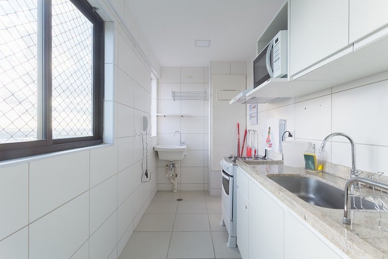 Luxuoso Flat de 2 qts ao lado do CASV e do Riomar