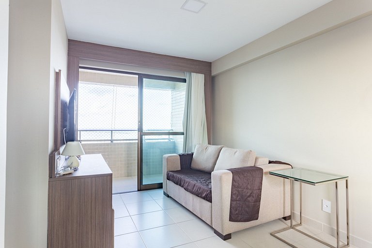 Luxuoso Flat de 2 qts ao lado do CASV e do Riomar