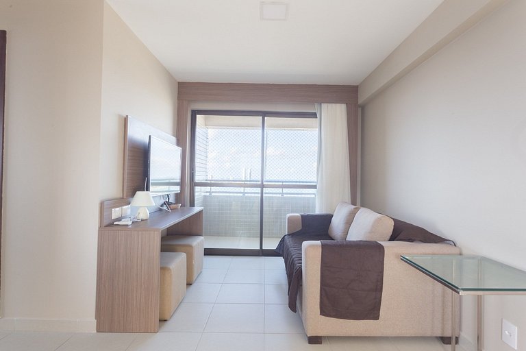 Luxuoso Flat de 2 qts ao lado do CASV e do Riomar