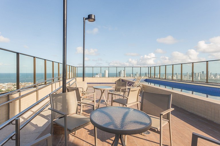 Luxuoso Flat de 2 qts ao lado do CASV e do Riomar