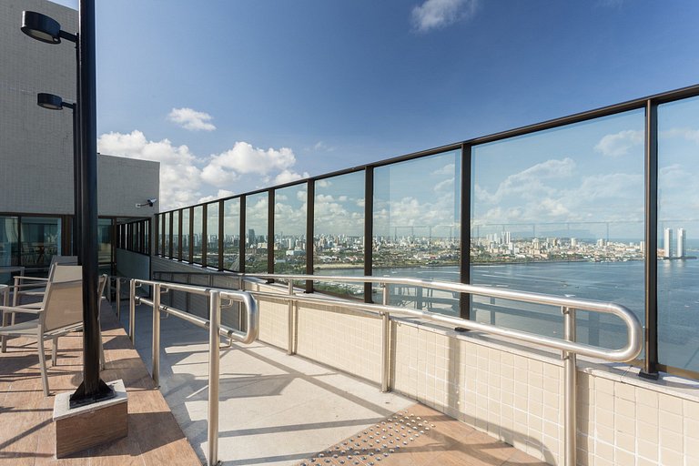 Luxuoso Flat de 2 qts ao lado do CASV e do Riomar
