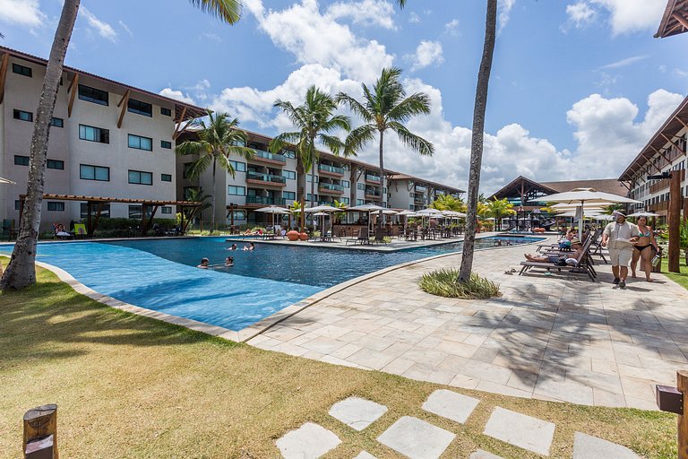 Lindo e confortável apartamento no La Fleur Polinésia Muro A
