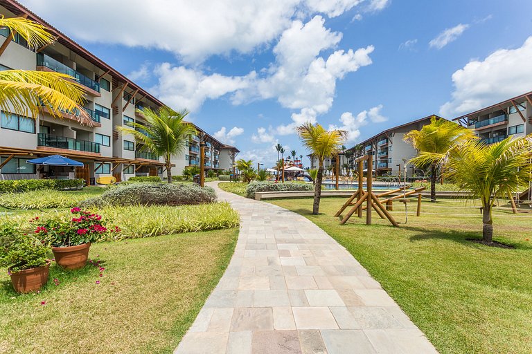Lindo e confortável apartamento no La Fleur Polinésia Muro A