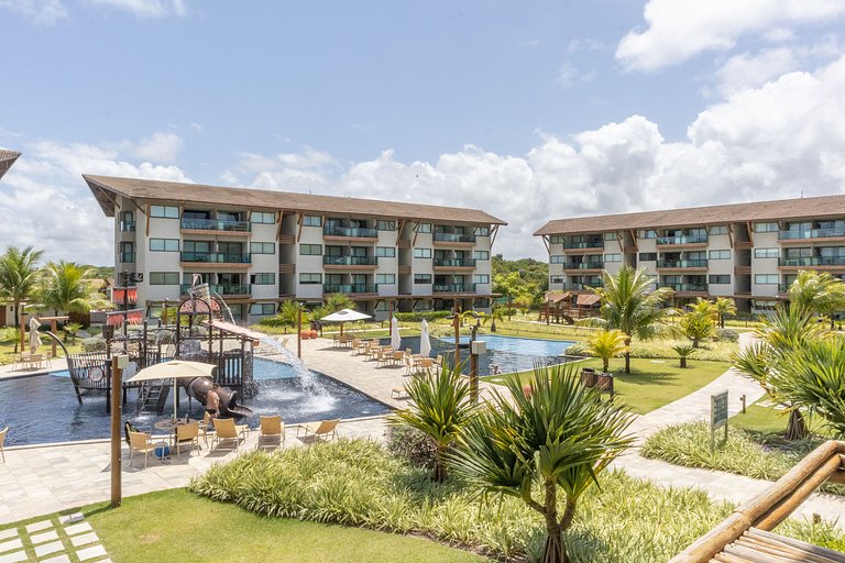 Lindo e confortável apartamento no La Fleur Polinésia Muro A