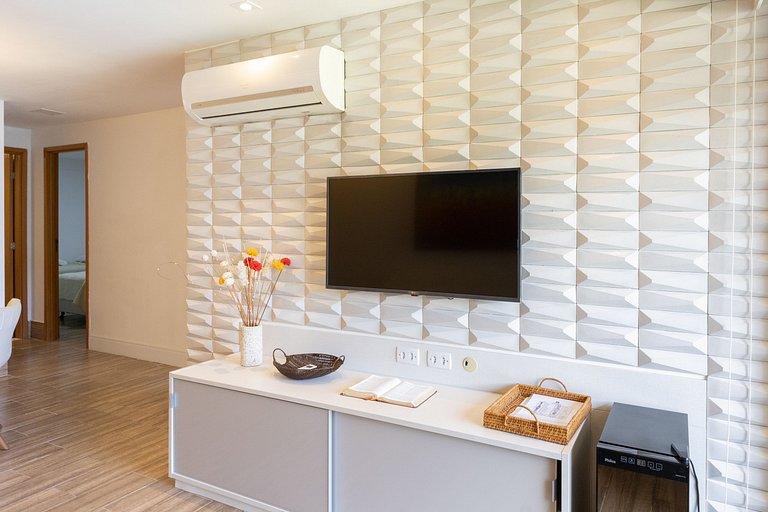 Lindo e confortável apartamento no La Fleur Polinésia Muro A