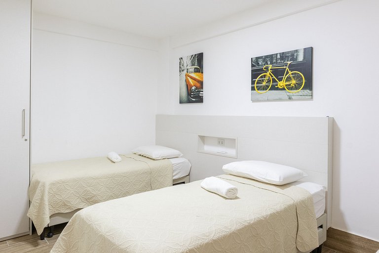 Lindo e confortável apartamento no La Fleur Polinésia Muro A