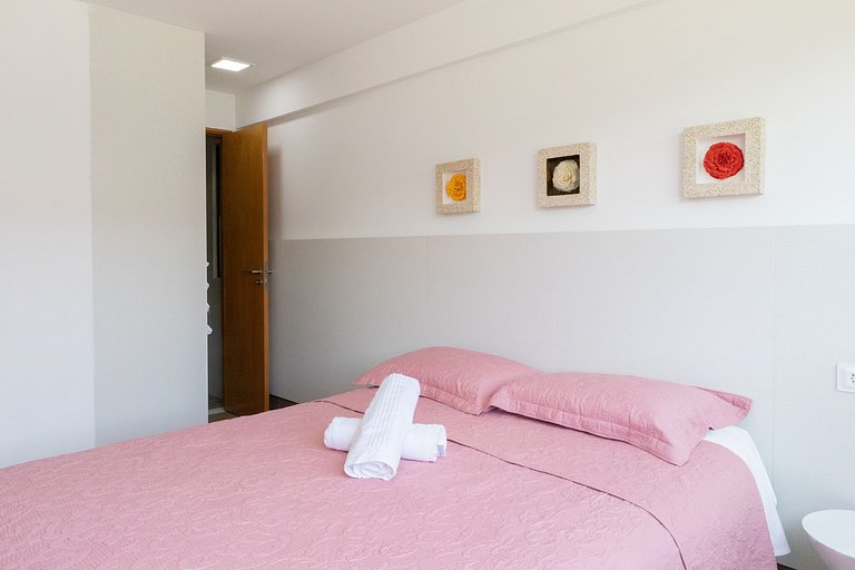 Lindo e confortável apartamento no La Fleur Polinésia Muro A