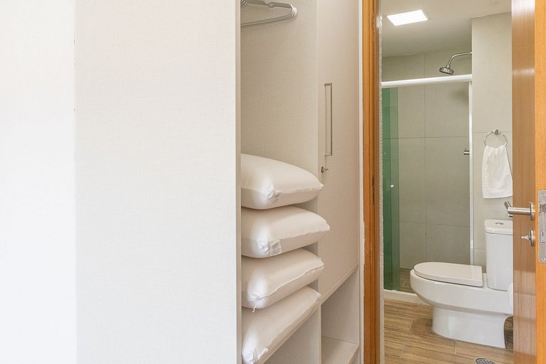 Lindo e confortável apartamento no La Fleur Polinésia Muro A