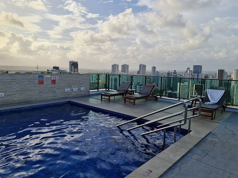 Lindo e confortável Flat em Boa Viagem com vista