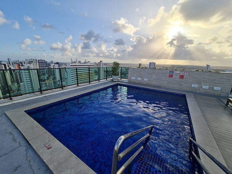 Lindo e confortável Flat em Boa Viagem com vista