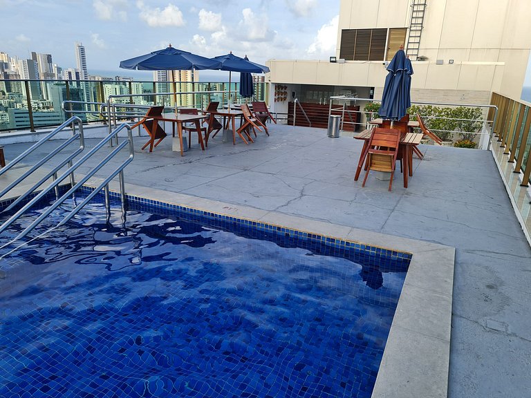 Lindo e confortável Flat em Boa Viagem com vista