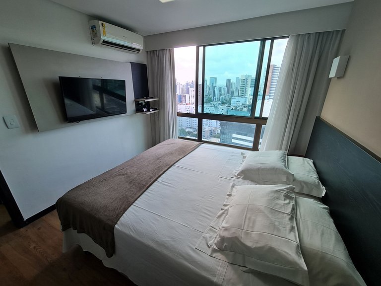 Lindo e confortável Flat em Boa Viagem com vista