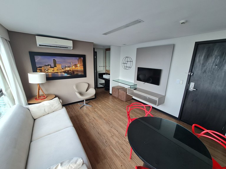 Lindo e confortável Flat em Boa Viagem com vista