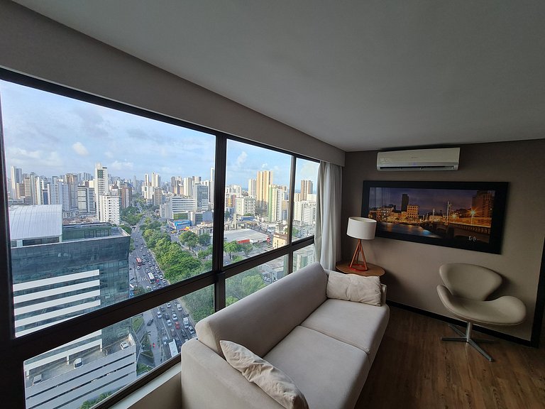 Lindo e confortável Flat em Boa Viagem com vista