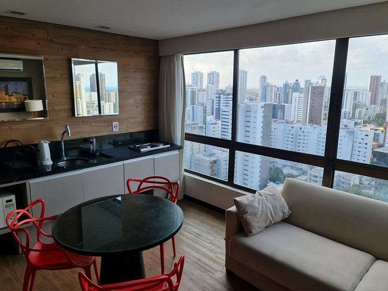 Lindo e confortável Flat em Boa Viagem com vista