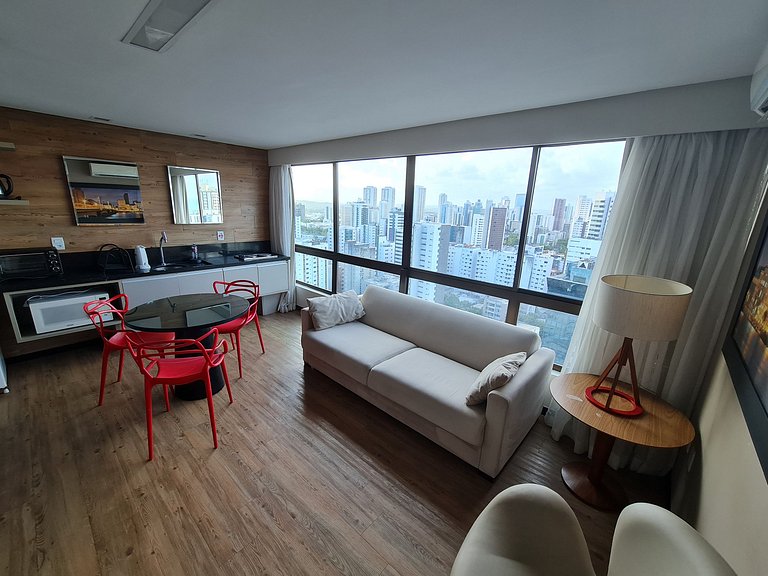 Lindo e confortável Flat em Boa Viagem com vista